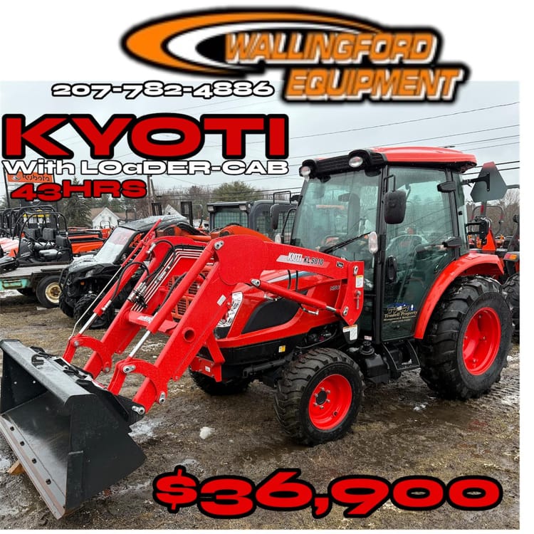 2024 KYOTI NS4710 CAB UNIT W/KL5810 LOADER Q/A BUCKET