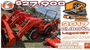 2017 KUBOTA L2501HST WITH/525 LOADER- BH77 BACKHOE