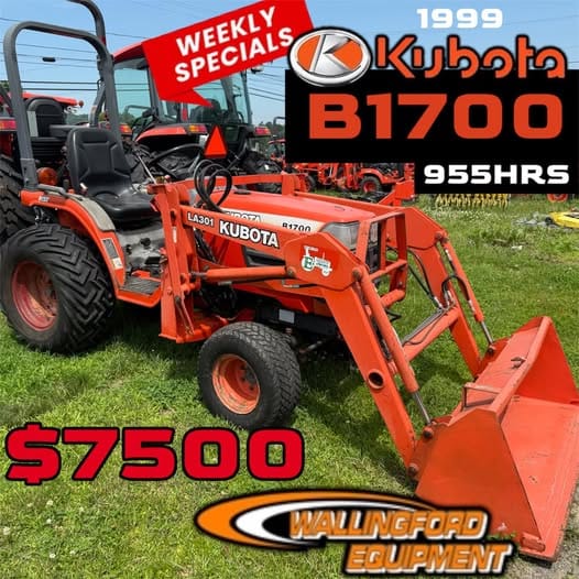 1999 KUBOTA B1700 WITH LA301 LOADER 955 HOURS