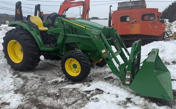 2019 JOHN DEERE 4044M WITH 400 SERIES Q/A LOADER-BUCKET -FORKS 242 HOURS